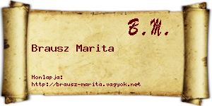 Brausz Marita névjegykártya